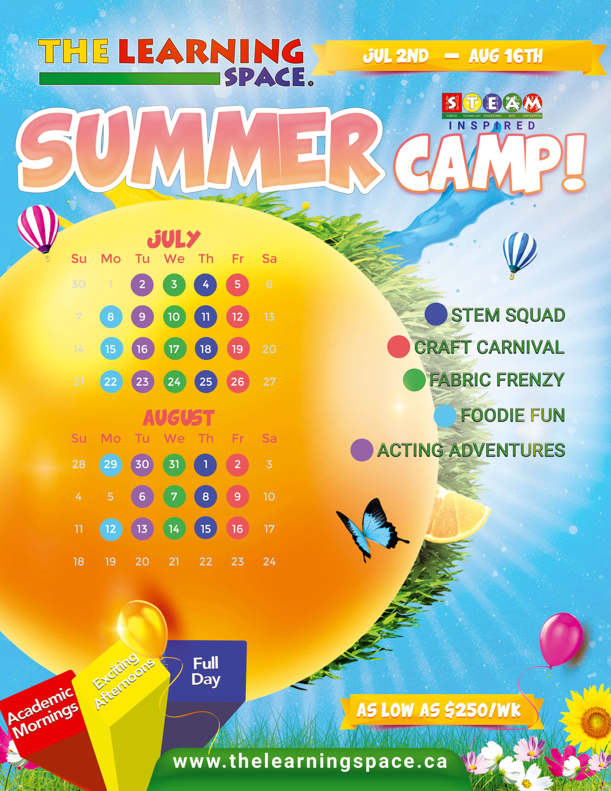 2024 Summer Camp Calendar
